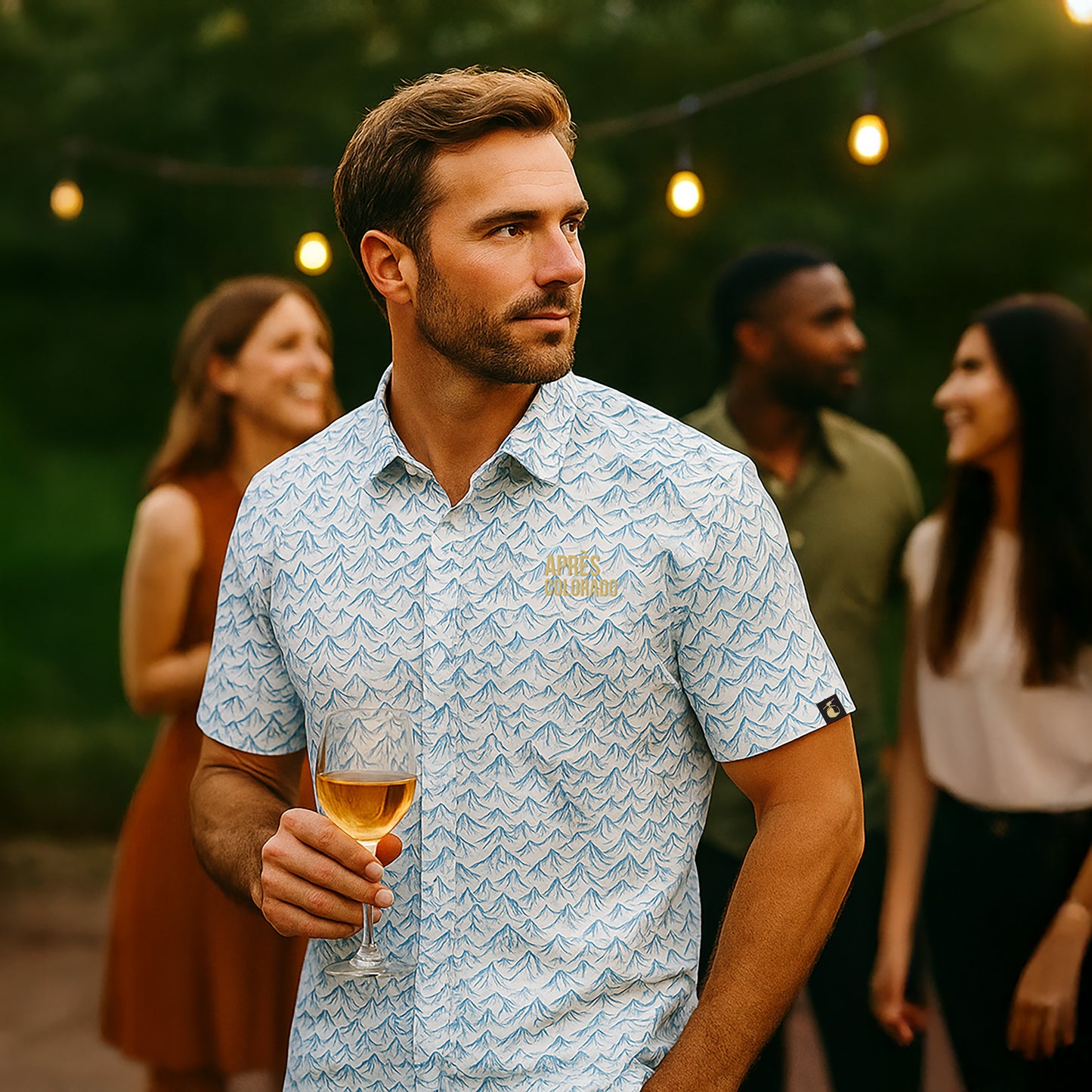 Hawaiian Shirt: Blue Mountain Range