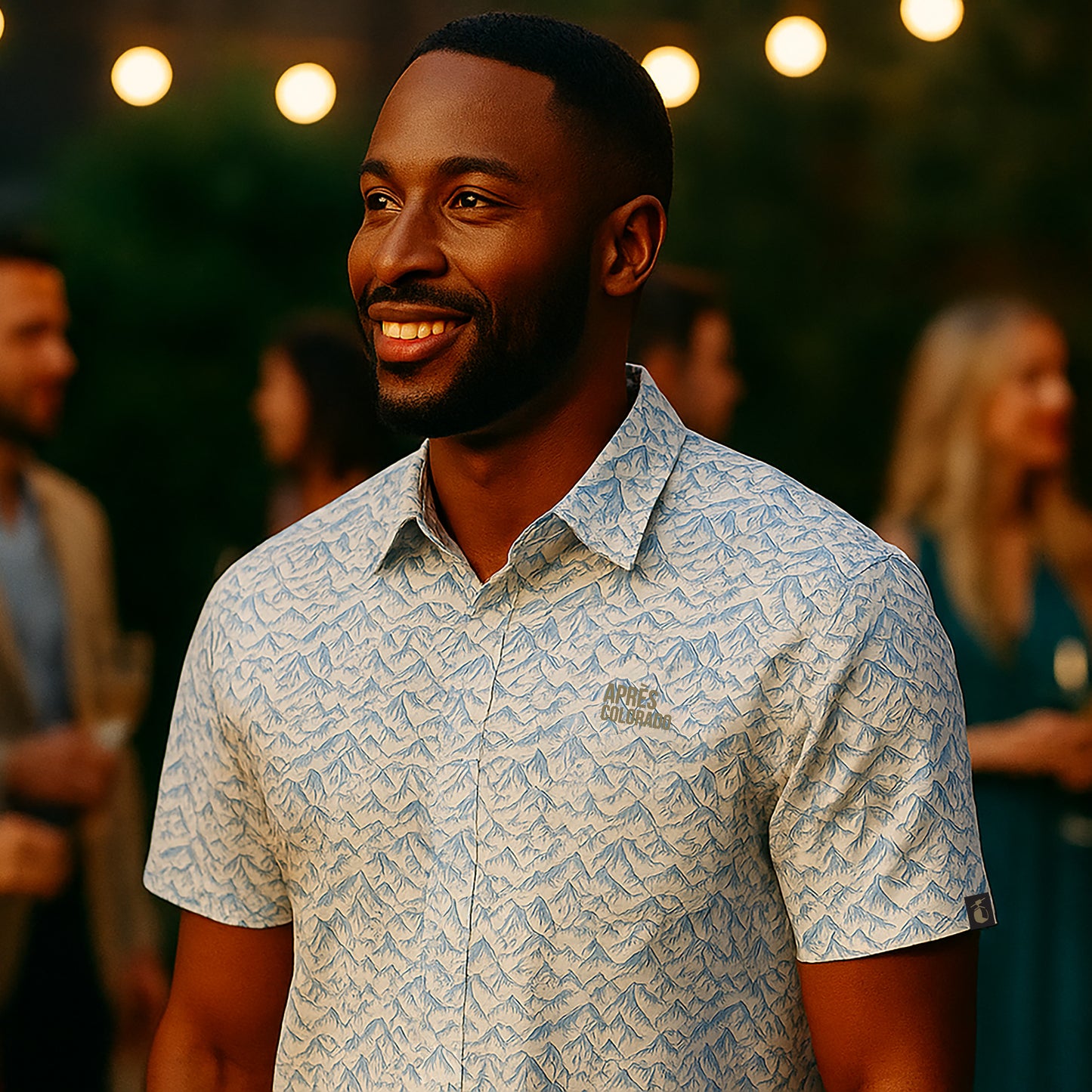 Hawaiian Shirt: Blue Mountain Range
