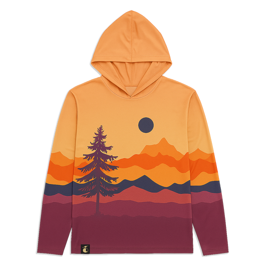 Hooded Sunshirt: Mountain Sunset
