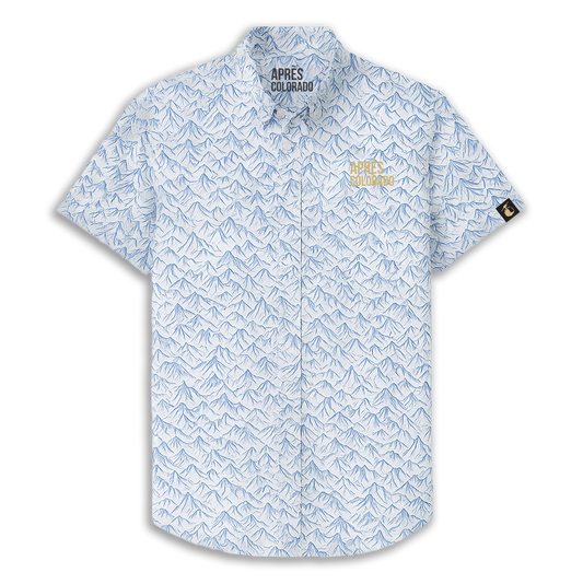 Hawaiian Shirt: Blue Mountain Range